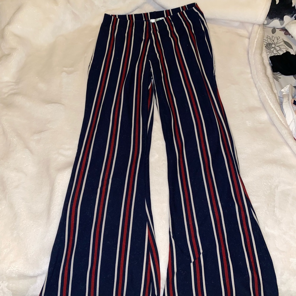 Striped Navy Flare Pants